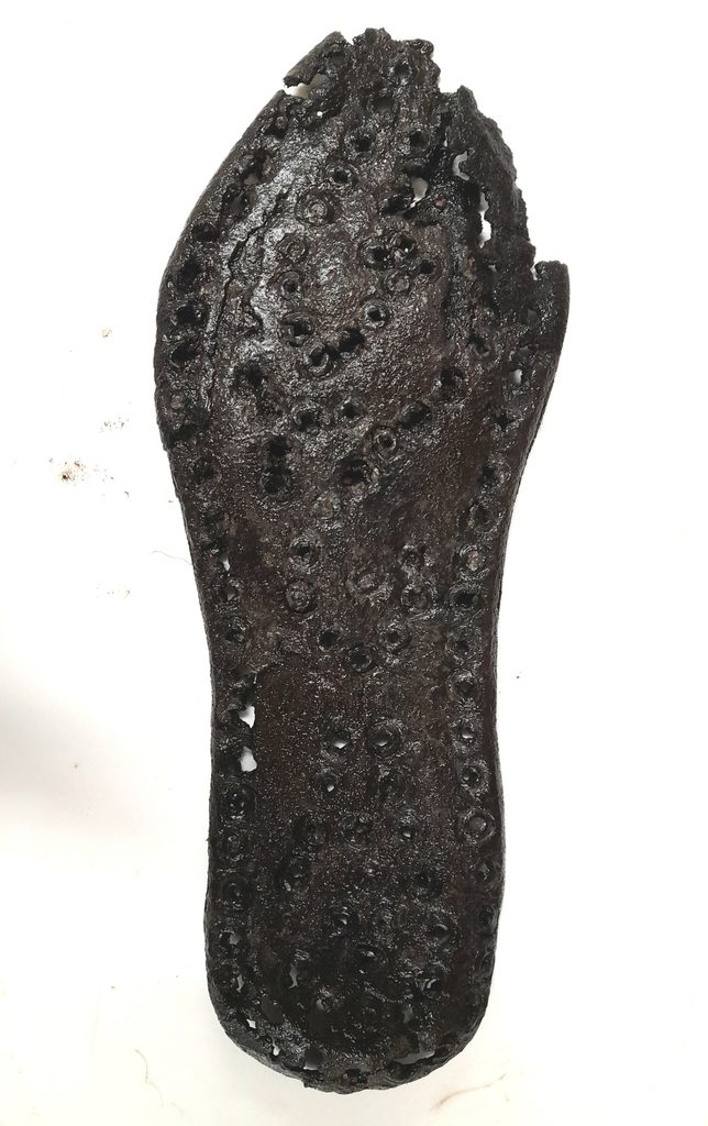 Roman shoe sole with clear hobnail marks
