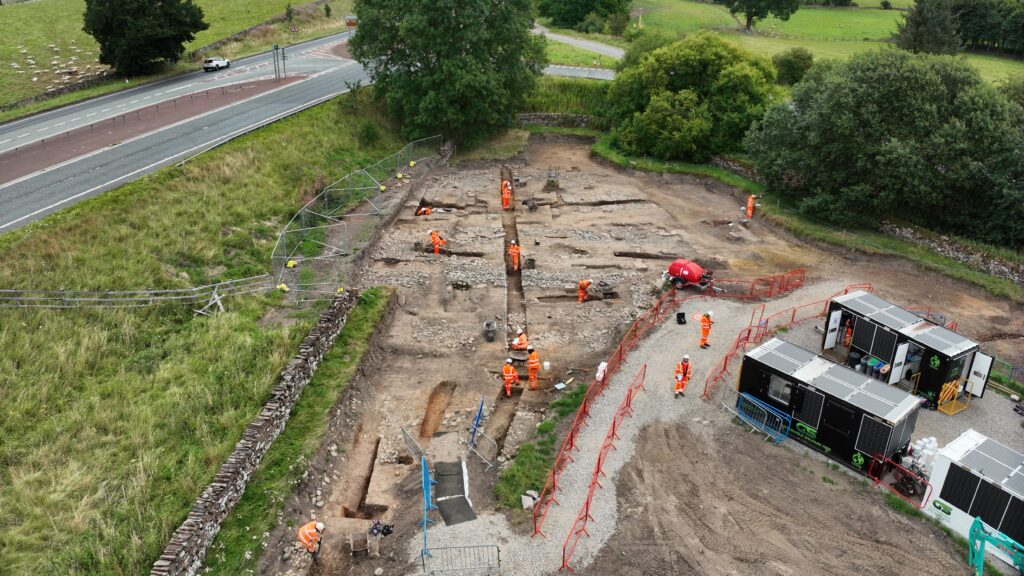 View of archaeology excavation.